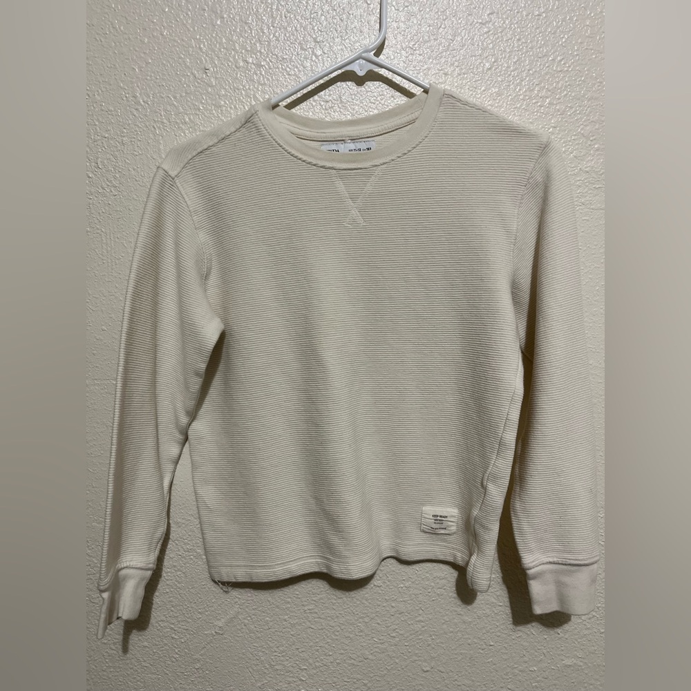 Zara girl Off-White Crewneck Sweater